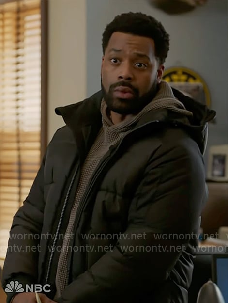 Kevin's quilted bomber jacket on Chicago PD