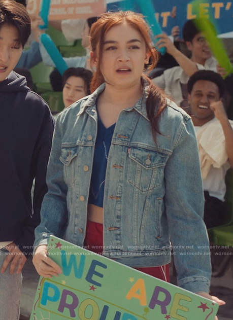 Kitty's denim jacket on XO Kitty