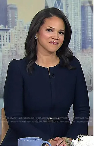 Laura's navy peplum jacket on Today