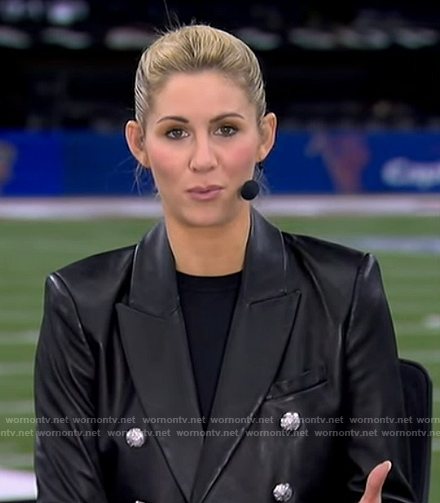 Laura Rutledge's black leather jacket on Good Morning America