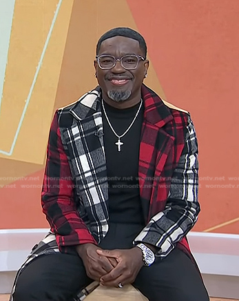 Lil Rel Howery's plaid coat on Today