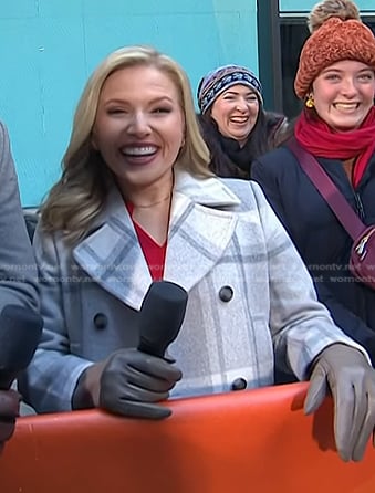 Lindsay Shively's grey plaid coat on Today