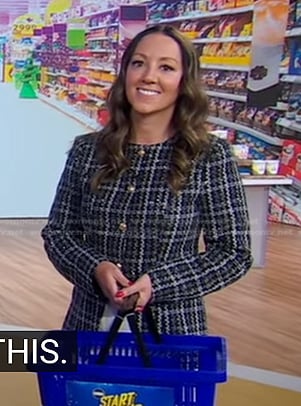 Lorraine Kearney's black tweed blazer on Good Morning America