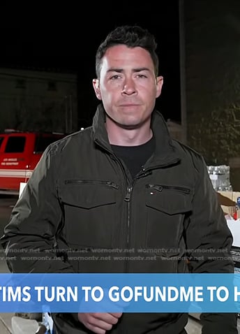 Matt Rivers' army green jacket on Good Morning America