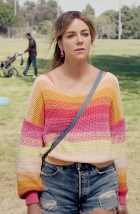 Morgan's ombre striped sweater on High Potential