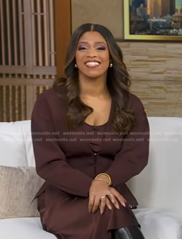 Morgan's burgundy cardigan on Good Morning America