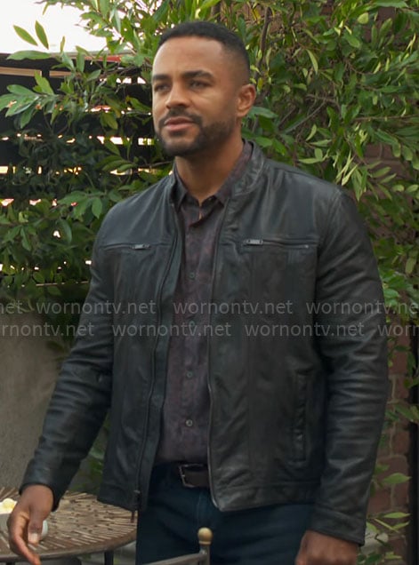 Nate's leather jacket on The Young and the Restless