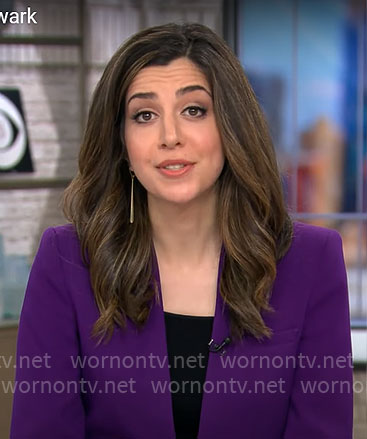 Nicole Sganga's purple blazer on CBS Mornings