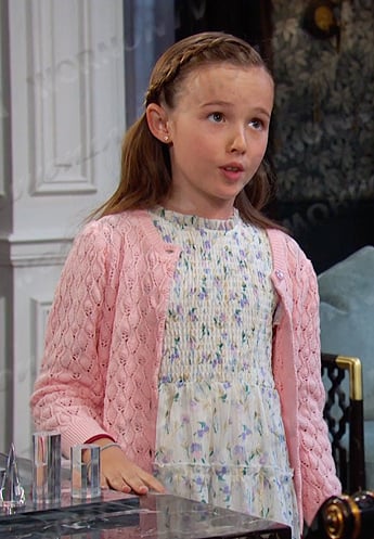 Rachel's white floral smocked dress on Days of our Lives