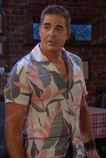 Rafe's leaf print shirt on Days of our Lives