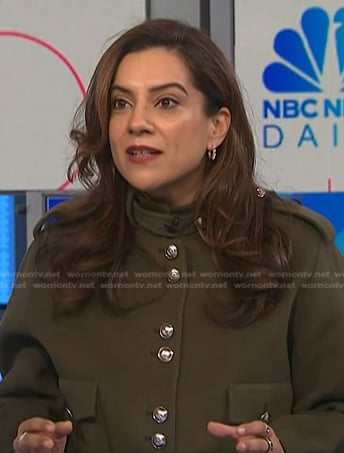 Reshma Saujani's green military jacket on NBC News Daily