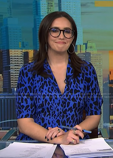 Savannah's blue leopard print dress on NBC News Daily