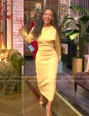 Sunny's yellow one off shoulder dress on The View