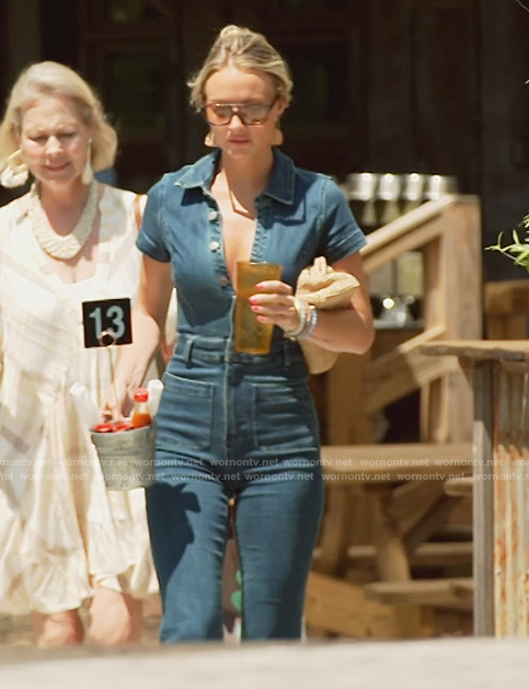 Taylor's denim jumpsuit on Southern Charm
