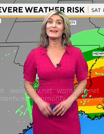 Vanessa Murdock's pink collared dress on CBS Mornings