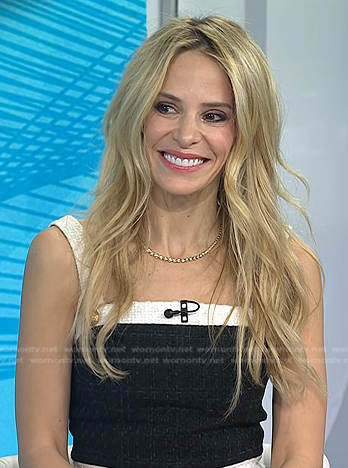 Dr. Marnie Nussbaum's black sleeveless pleated mini dress on Today