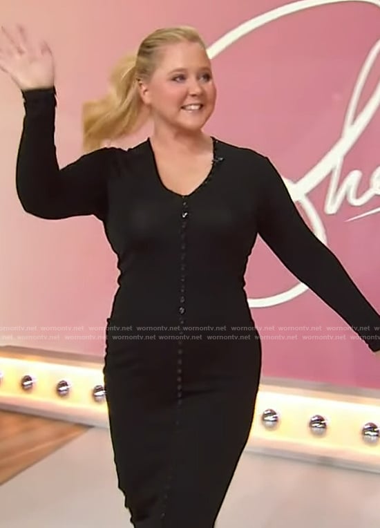 Amy Schumer's black button front dress on Sherri