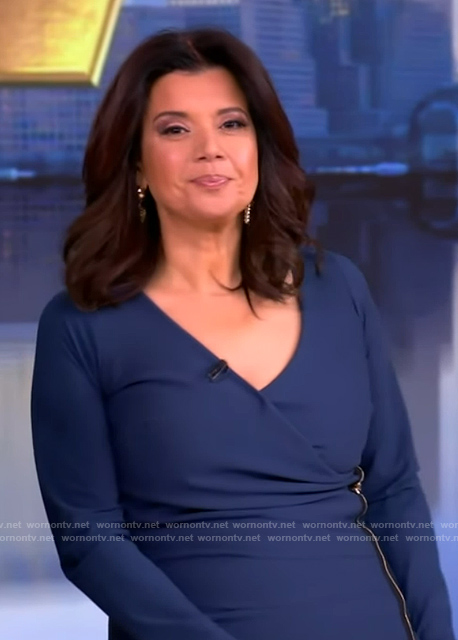 Ana's blue wrap dress on The View