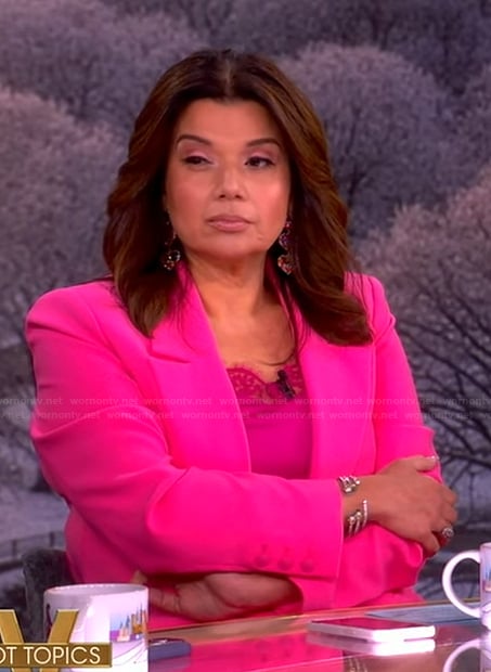Ana's pink blazer and pants on The View