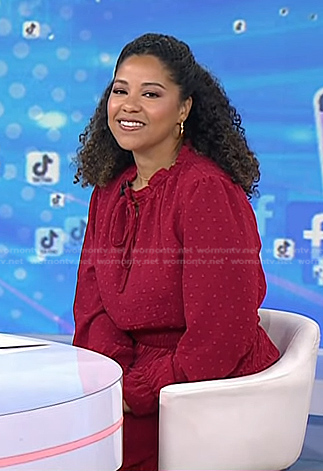 Arianna's pink swiss dot dress on Today