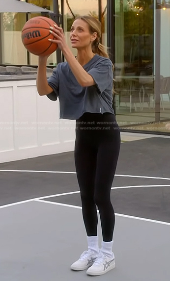 Dorit's grey cropped tee on The Real Housewives of Beverly Hills