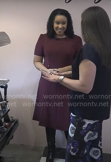 Elise Preston's purple dress on CBS Mornings
