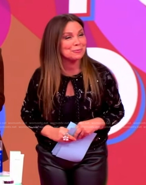 Gretta Monahan's embellished cardigan on The View
