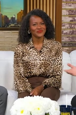 Janai's leopard print blouse on Good Morning America