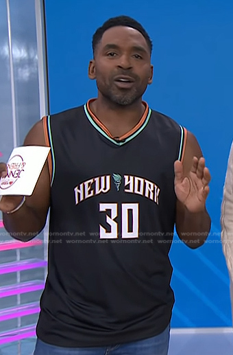 Justin's New York Liberty jersey on Today