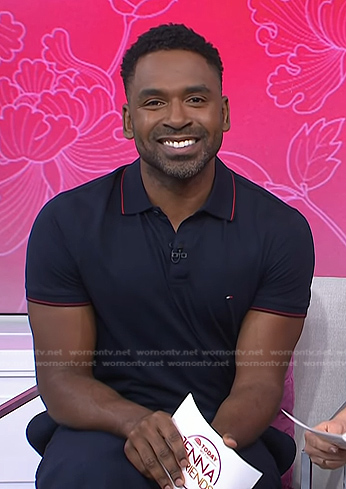 Justin's navy polo shirt on Today