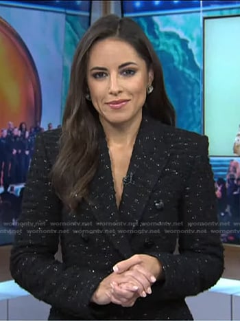 Kaylee's black tweed blazer on Today