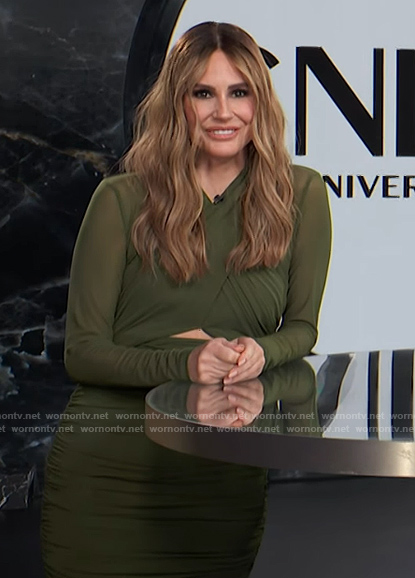 Keltie's green sheer cutout dress on E! News