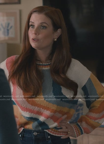 Maddie's swirl print sweater on Sweet Magnolias