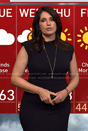 Maria's black jersey midi dress on Today