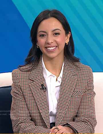 Michelle Hernandez's check blazer on Today