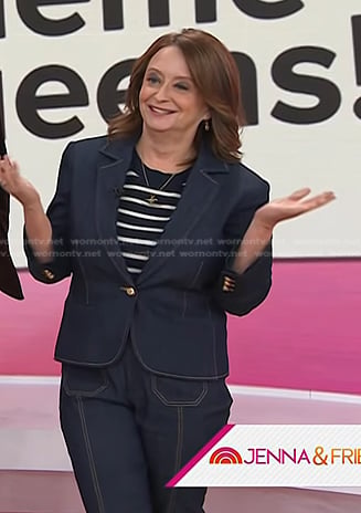 Rachel Dratch's denim cropped blazer and jeans on Today