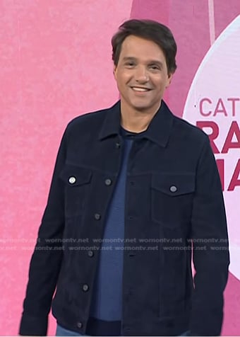 Ralph Macchi's navy suede jacket on Today