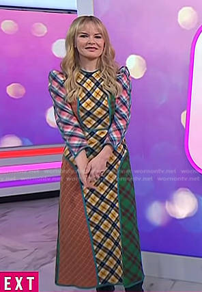 Rosebud Baker's mixed plaid dress on Today