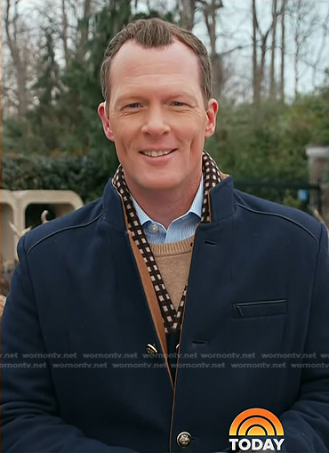 Ryan Nobles's navy coat on Today