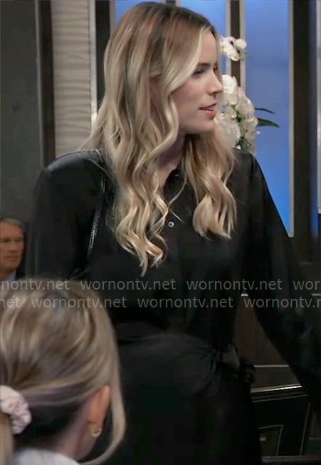 Sasha's black shirtdress on General Hospital