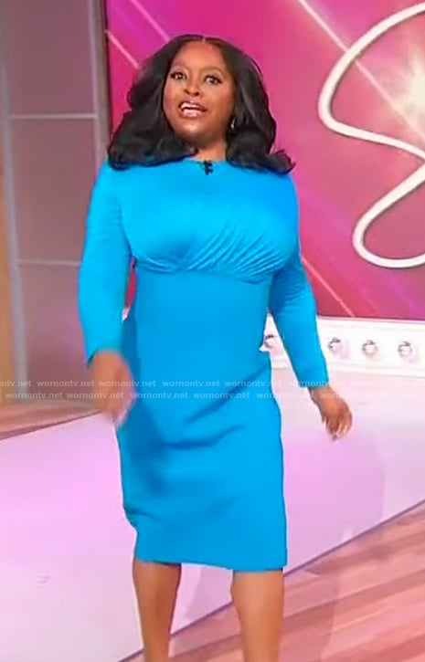 Sherri's blue long sleeve dress on Sherri