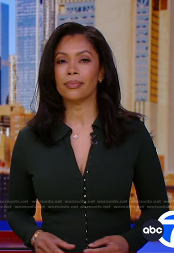 Shirleen's green hook shirtdress on Good Morning America
