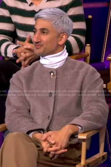 Tan France's collarless jacket on The View