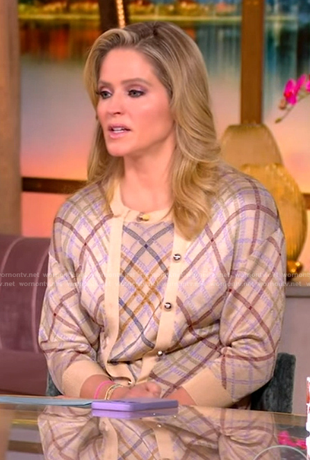 Sara's plaid sweater dress on The View