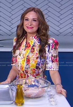 Anna Francese Gass's floral shirtdress on Good Morning America