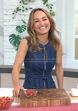 Giada De Laurentiis's zip front denim dress on Today