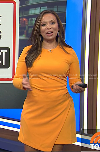 Adelle's yellow faux wrap dress on Today