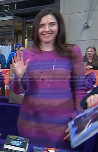 Alison Espach's ombre striped sweater dress on Today