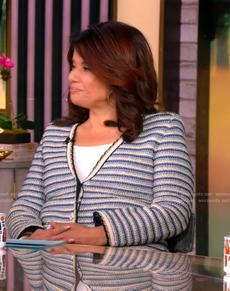 Ana's striped cardigan on The View