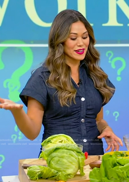 Brandi Milloy's denim dress on Tamron Hall Show